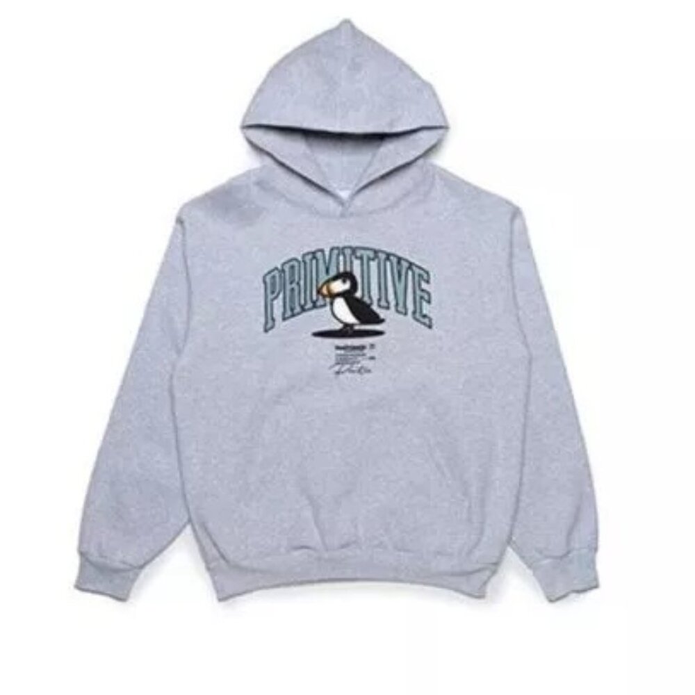 Primitive x VeeFriends Collab Productive Puffin Gray Hoodie Size Small Gary Vee